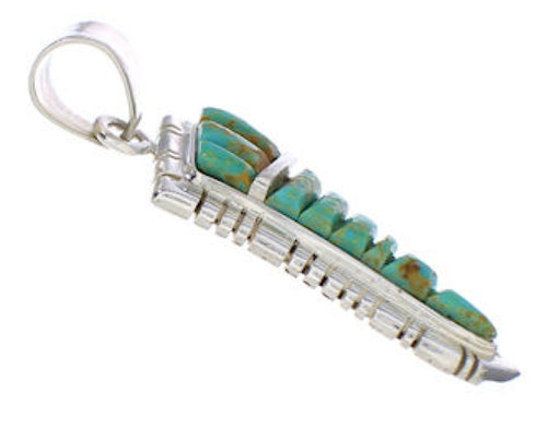 Turquoise Southwest Sterling Silver Pendant EX29781